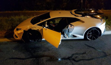Pour éviter une amende, il tente d’échapper à la Police et crashe sa Lamborghini