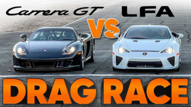 Lexus LFA vs Porsche Carrera GT : une course pour la suprématie du V10