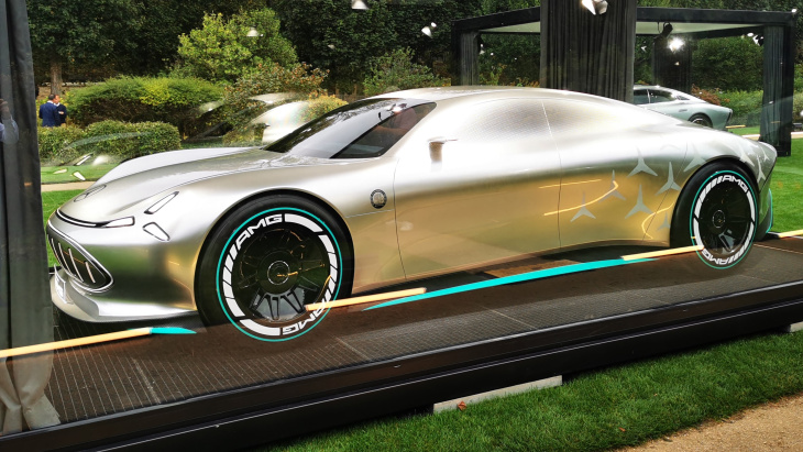 mondial auto 2022, vision amg concept, mercedes-amg, en marge du mondial de paris 2022 - mercedes vision amg concept : préfiguration des sportives électriques à l'étoile