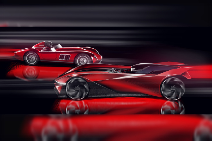 dessins,  nouveauté automobile,  skoda, skoda vision gt (2022). un speedster électrique inspiré par le passé