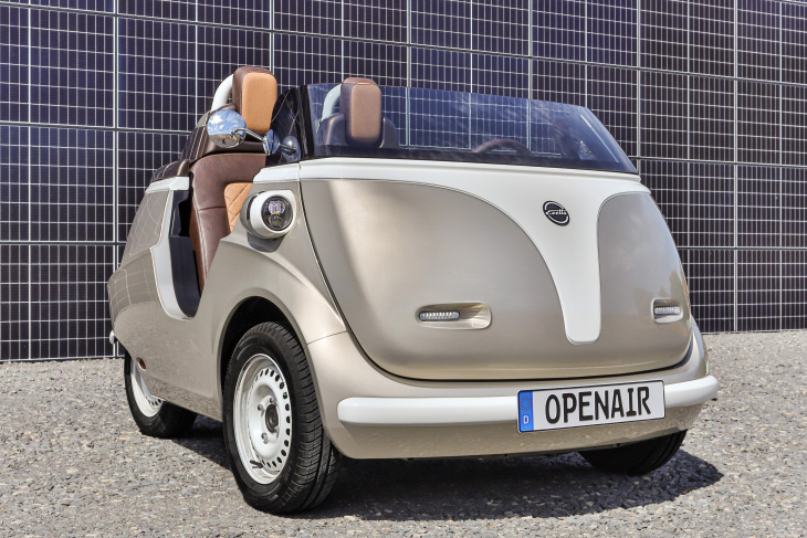 autonomie,  batteries,  nouveauté automobile,  photos officielles,  tarifs / prix voiture neuve, evetta openair (2022). l’isetta électrique moderne en cabriolet