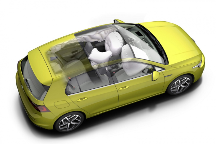volkswagen, sécurité, avec airbag central : la vw golf de retour au sommet de la sécurité