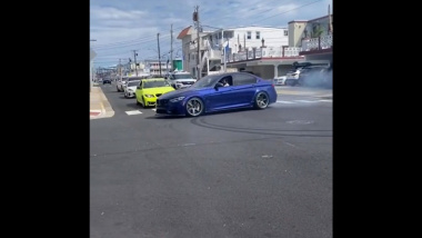 VIDEO - La police pas fan des donuts en pleine rue au volant d’une BMW