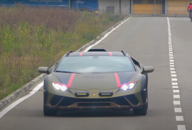 VIDEO – La Lamborghini Huracan Sterrato aperçue sans camouflage