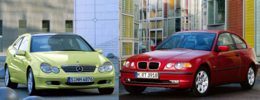 BMW 318ti vs Mercedes-Benz C180K Coupé Sport, duel de propulsions pas chères, dès 3 500 €