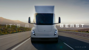 Tesla Semi : le camion électrique intègre une batterie gigantesque de plusieurs tonnes