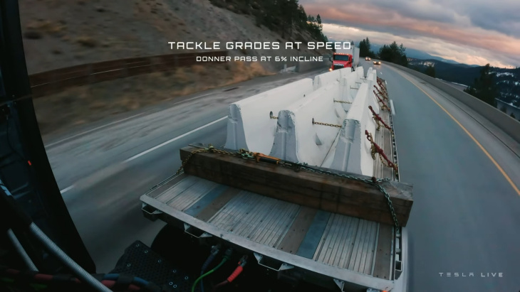 android, tesla semi : le camion électrique intègre une batterie gigantesque de plusieurs tonnes
