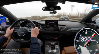 Pas de vacances pour cette Audi RS6 C7 sur l’autoroute allemande à plus de 320 km/h