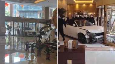 VIDEO - Remonté, ce client détruit l’hôtel avec son Audi A5 Cabriolet