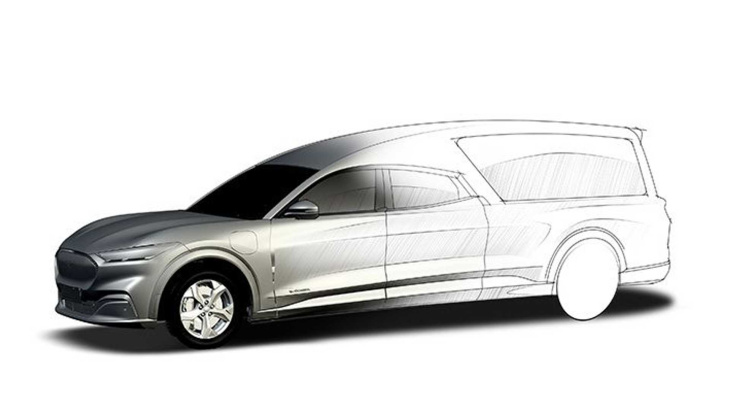 une entreprise britannique transforme la ford mustang mach-e en corbillard et en limousine électrique