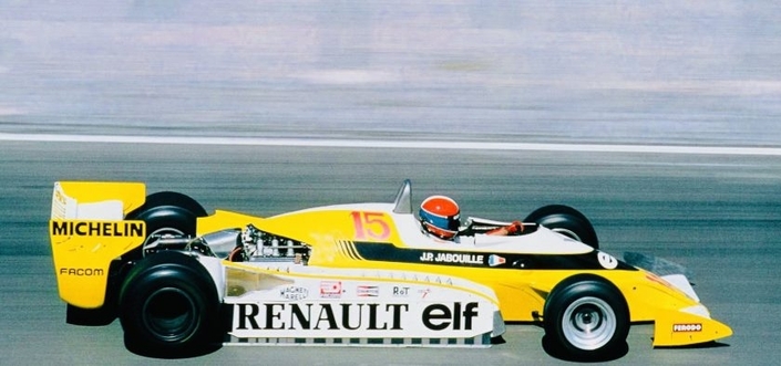 La Renault F1 Turbo : première victoire de la Régie et première victoire de Jabouille.