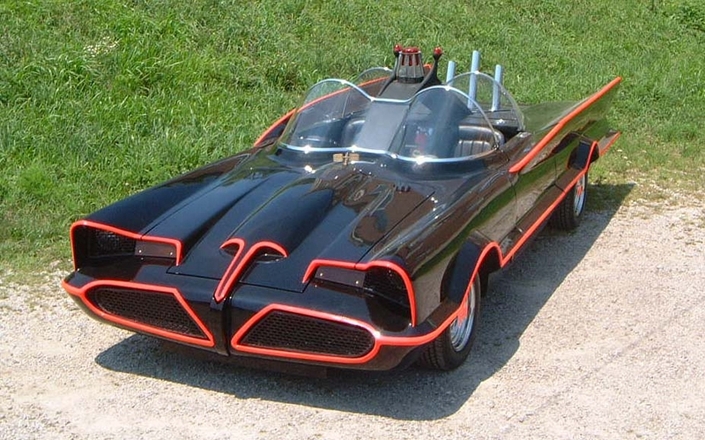 La Batmobile des années 60, inspirée du concept Lincoln Futura.