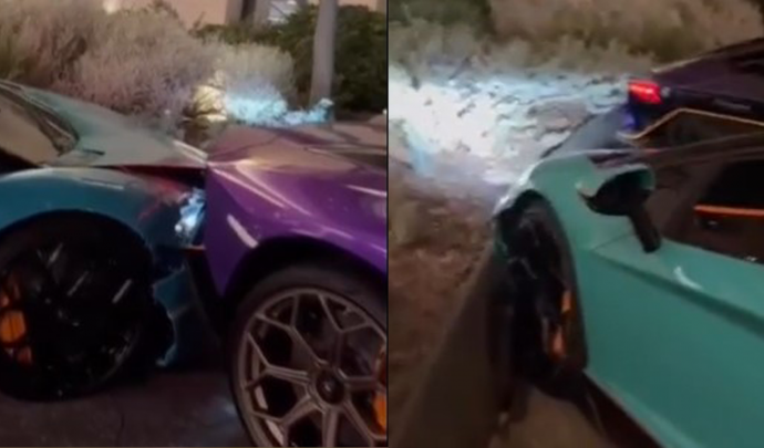 video – un voiturier crash une lamborghini aventador ultimae roadster… dans une aventador ultimae