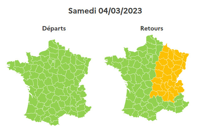 Des difficultés sont à prévoir dans l'est de la France ce samedi.