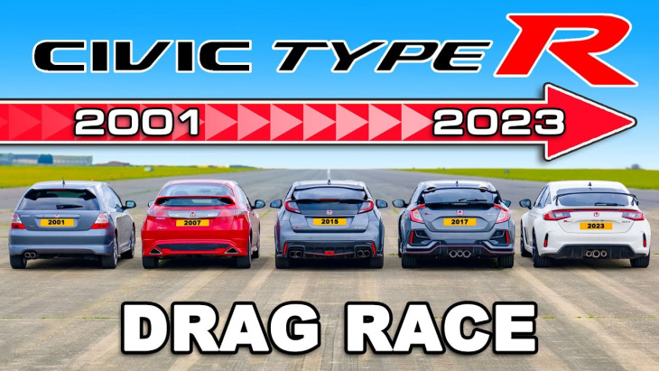 VIDEO – Drag Race entre les 5 générations de Honda Civic Type R