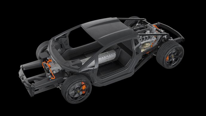 Lamborghini présente le monofuselage en carbone de sa LB744