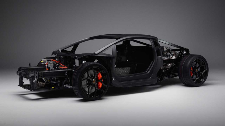 Le châssis de la nouvelle Lamborghini V12 hybride