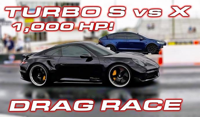 VIDEO – Est-ce que la Porsche 911 Turbo S peut-elle battre la Tesla Model X Plaid ?