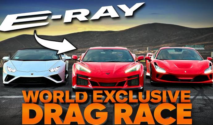 VIDEO - La Chevrolet Corvette E-Ray se paye les Ferrari F8 Spider et Huracan Evo RWD