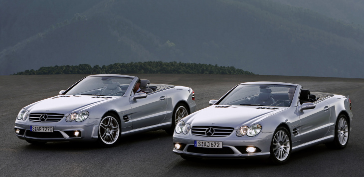sl 3, mercedes, mercedes-benz sl r230 (2001 – 2008), le roadster technologique, dès 10 000 €