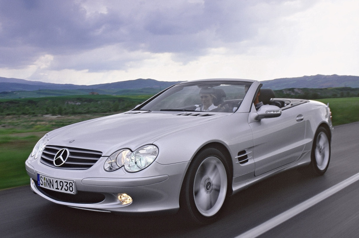 sl 3, mercedes, mercedes-benz sl r230 (2001 – 2008), le roadster technologique, dès 10 000 €