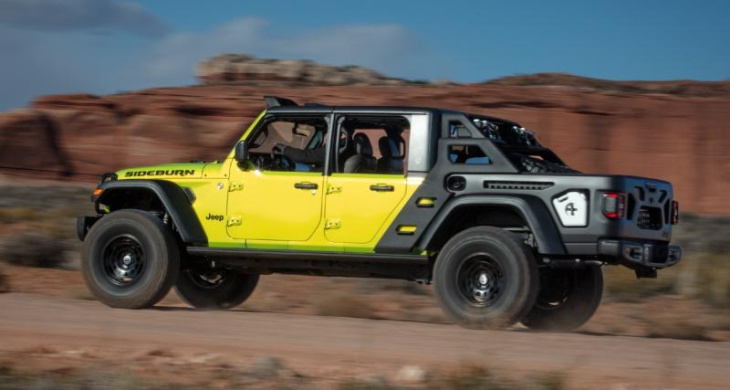 jeep gladiator rubicon sideburn concept (2023) : le pick-up tout-terrain se montre dans le désert