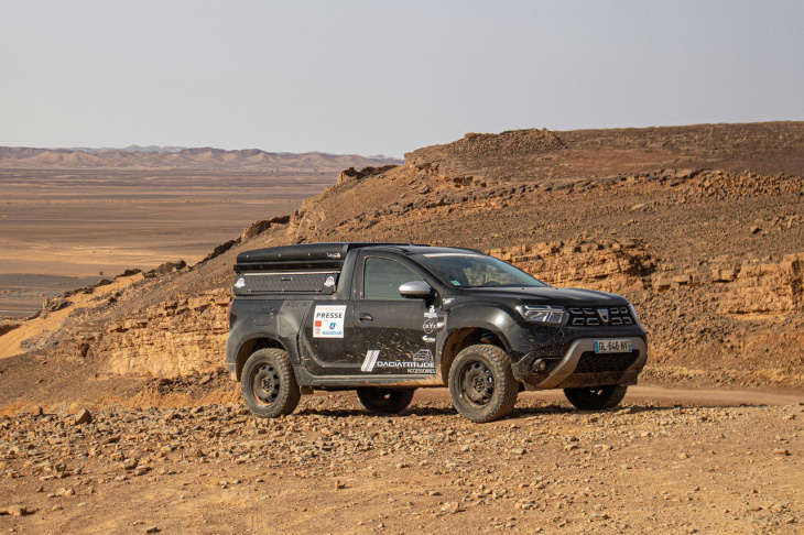 android, on a testé notre dacia duster 4x4 pick-up sur le rallye duster maroc challenge !