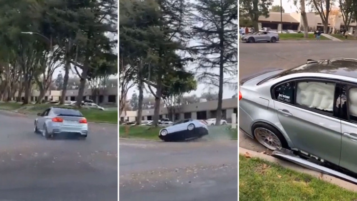 VIDEO - Quand une belle glissade en BMW M3 se termine vraiment mal