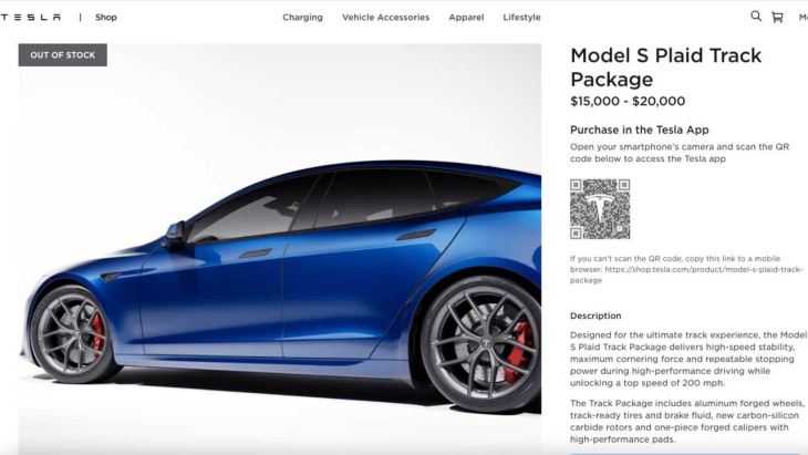 La Tesla Model S Plaid Track Pack en rupture de stock après son record !