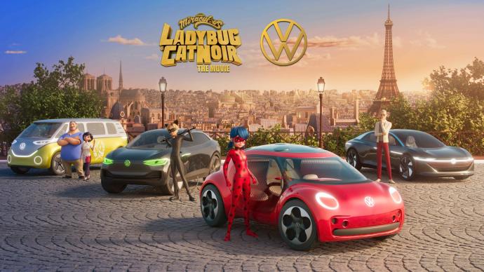 La Volkswagen Coccinelle électrique de Ladybug repéré dans Paris