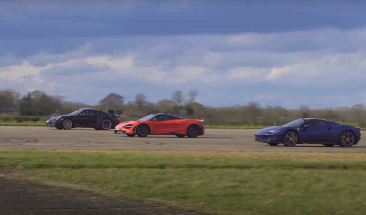VIDEO – La Ferrari 296 GTB et la McLaren 765 LT peuvent-elles battre la Porsche 911 GT2 RS ?
