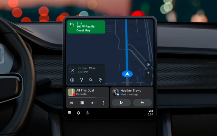 android, android auto permet enfin d’utiliser google maps simultanément sur smartphone et l’écran de la voiture