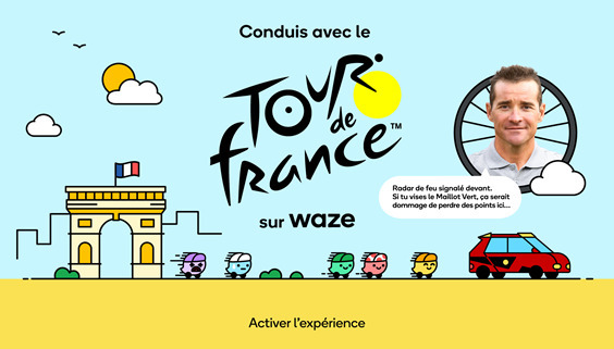 Waze se met à l'heure du Tour de France