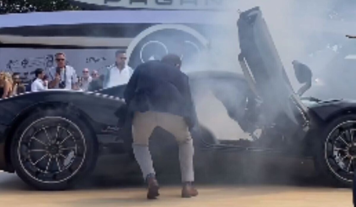 Accident : de la fumée s’échappe d’une Pagani Utopia à la Monterey Car Week