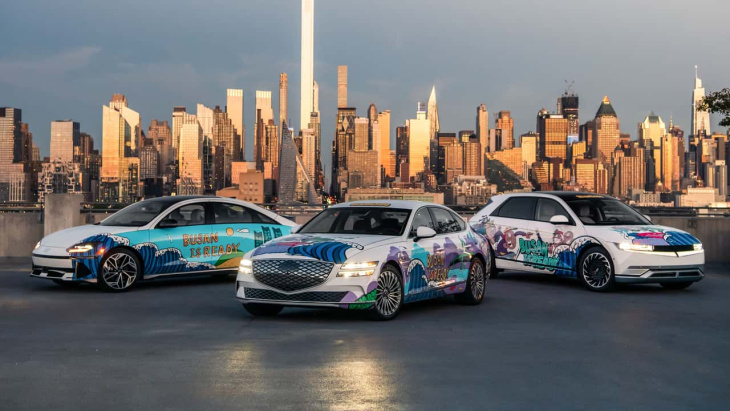 hyundai et genesis présentent des voitures d'art à new york pour promouvoir l'exposition universelle de 2030