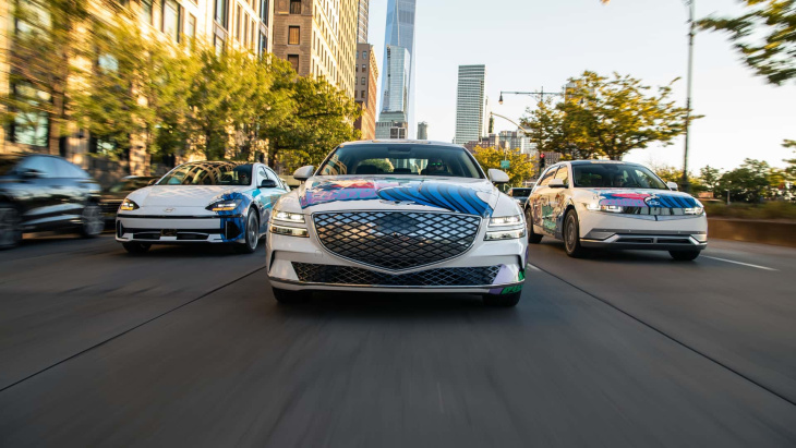 Hyundai et Genesis présentent des voitures d'art à New York pour promouvoir l'exposition universelle de 2030