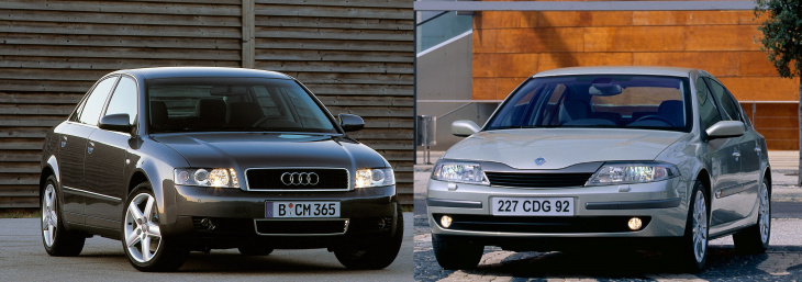 Audi A4 3.0 V6 vs Renault Laguna II V6, duel de familiales mélodieuses, dès 2 500 €