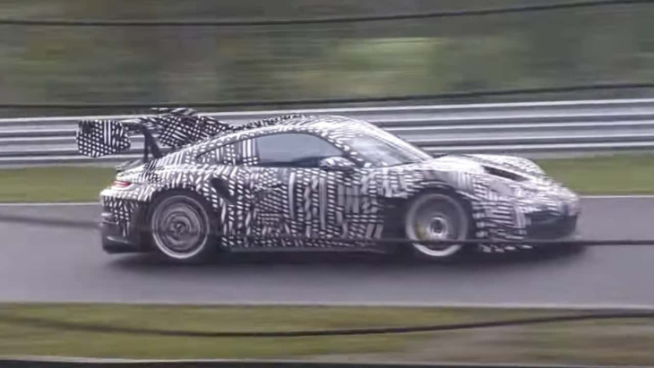 La Porsche 911 GT3 RS aperçue sur le Nürburgring avec un nouveau kit Manthey