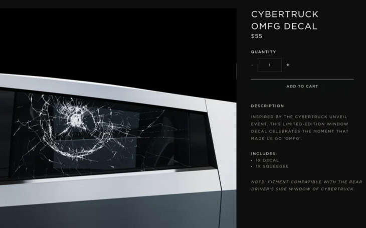 cybertruck : vous pouvez payer pour faire semblant d’avoir une vitre cassée