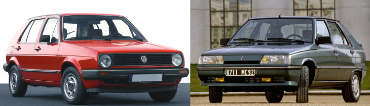 Renault 11 TXE vs VW Golf GL 1.8, les compactes chics des 80s s’affrontent, dès 2 500 €