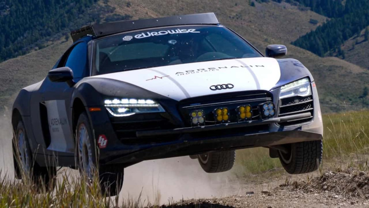 L'Audi R8 transformée en voiture de rallye est prête pour un nouveau propriétaire