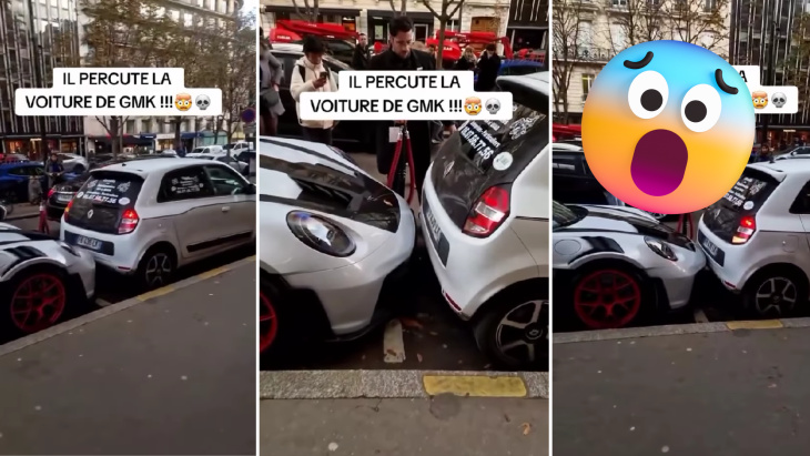 VIDEO - Une Twingo fonce sur une Porsche 911 GT3 RS à Paris
