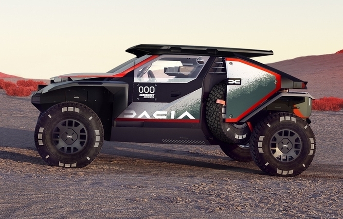 Le nouveau proto de Dacia sera à Rétromobile à côté des voitures qui ont fait la légende du rallye-raid.