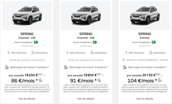 Chez Dacia, Citroën, Renault... ces voitures électriques (encore) disponibles à 100 euros par mois