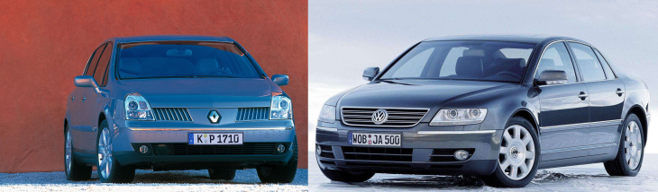 Renault Vel Satis V6 3.5 vs VW Phaeton V6 3.2, le luxe autrement