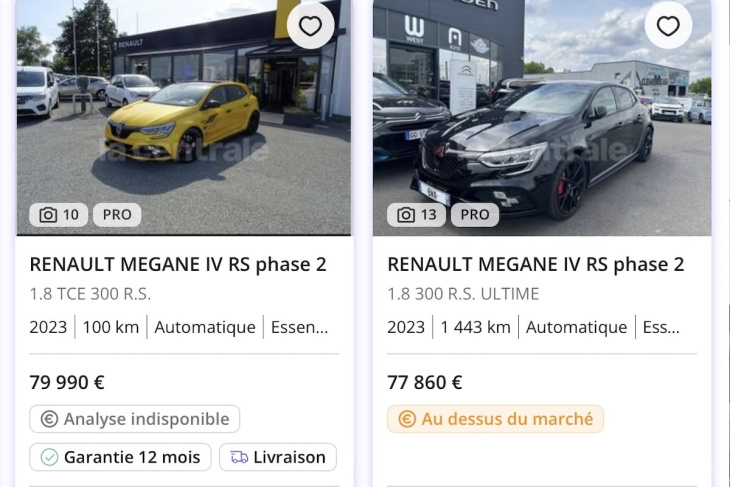 Savez-vous combien coûte une Renault Mégane RS d’occasion ?