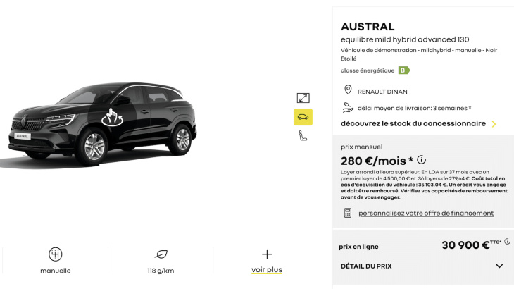 Le Renault Austral toujours moins cher : dès 30 900 euros