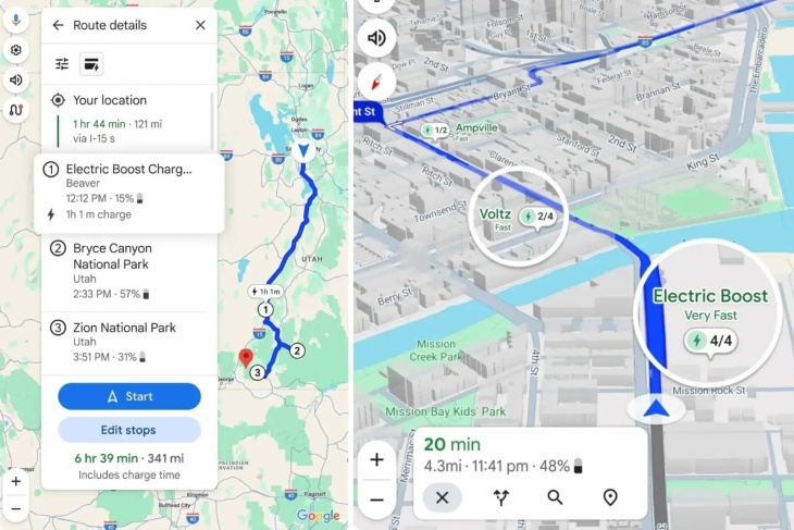 android, cette mise à jour google maps va faciliter la vie des conducteurs de voitures électriques