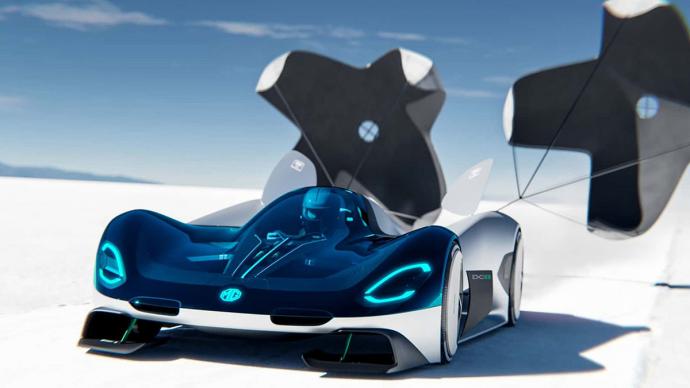 design virtuel, concept-cars, mg exe181 : hommage futuriste à ses records de vitesse