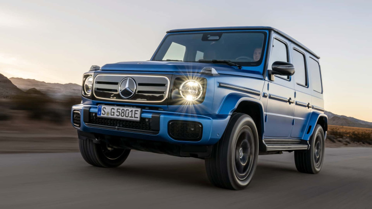 Le nouvelle Mercedes-Benz G580 EQ est un SUV électrique doté de quatre moteurs et d'une puissance de 588 ch